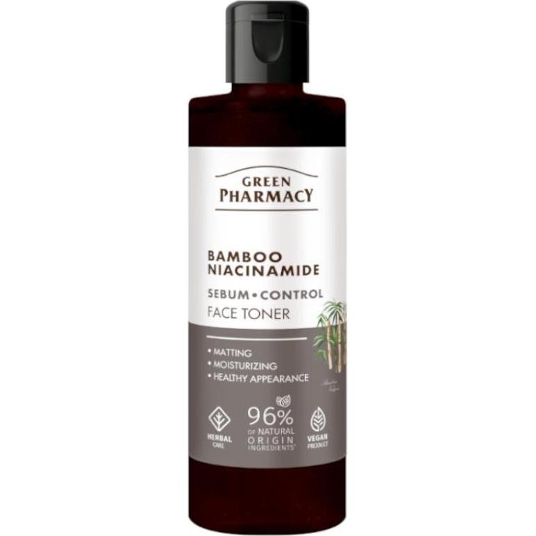 Schubiger, Pulizia viso, GREEN PHARMACY Bambus + Niacynamid Tonik do twarzy 200 ml (Tonico per il viso)