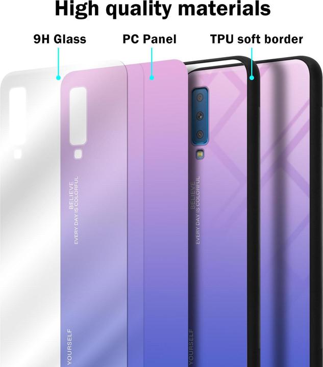 Actual product image Cadorabo TPU 2 colors glass cover (Samsung Galaxy A7 (2018))