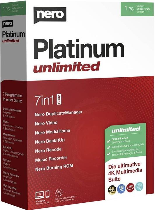 Nero Platinum (1 User, unbegrenzt)