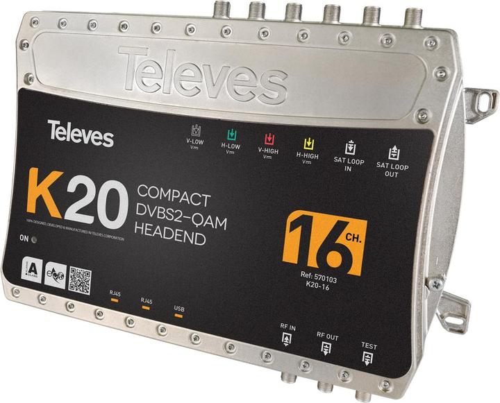 Produktbild Televes K20-16 Kompaktkopfstelle 16 Transponder DVB-S2" QAM (Multischalter)