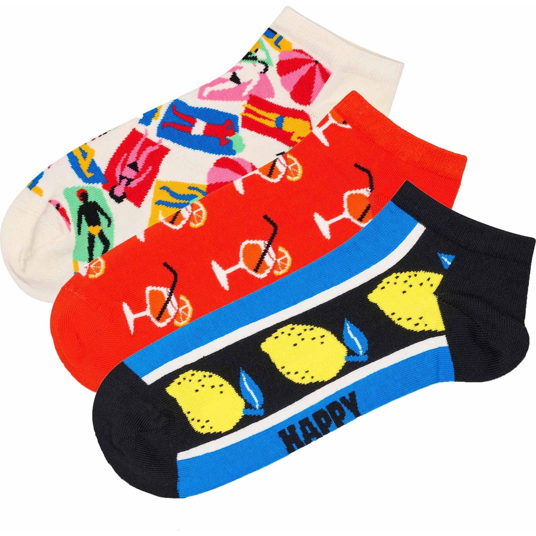 Happy Socks, Herren, Socken, Socken Casual, Mehrfarbig, (3er Pack, 36 - 40)