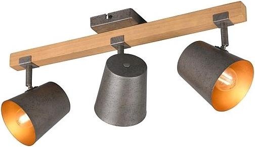 Produktbild Trio 3er Spot Holz-Deko met/ni/ antik gold 801900367, 801900367 (E14)