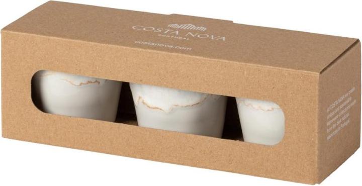 Costa Nova 3er Set Grespresso Geschenkbox Espressotasse 70ml weiss (70 ml, 3 x)