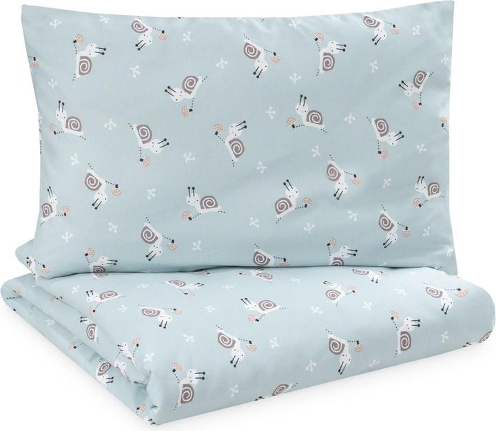 Produktbild Julius Zöllner Kinderbettwäsche Jersey Schnecke 100 x 135 + 40 x 60 cm