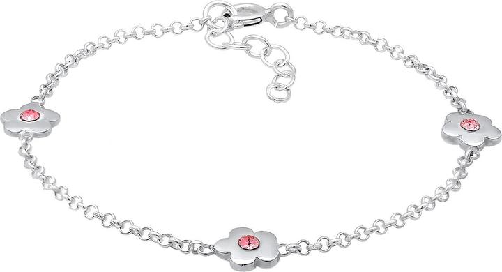 Image du produit Elli Bracelet enfants fleurs floral cristaux argent (14 cm, Cristal de verre, Argent sterling 925)