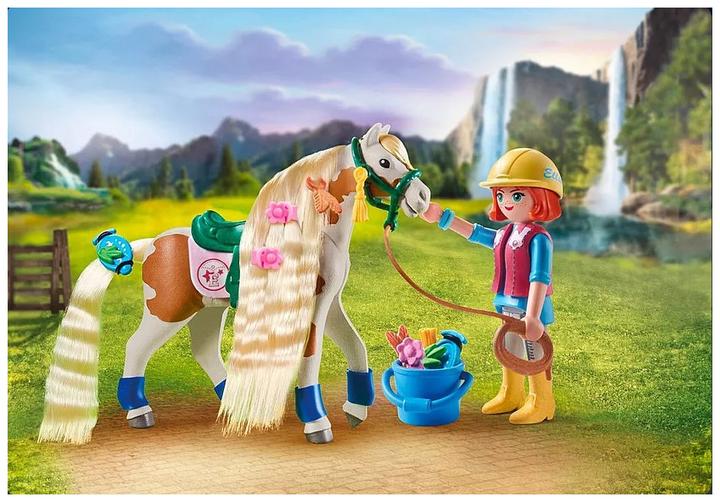 Actual product image Playmobil Ellie & horse with crepe iron (71639, Playmobil Horses of Waterfall)