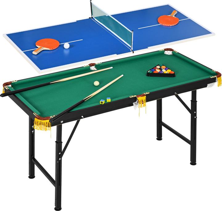 SportNow Multispieltisch MDF, Stahl Blau+Grün