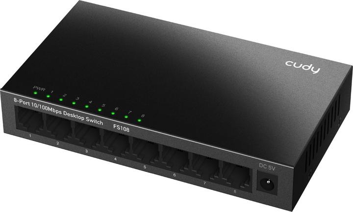 Actual product image Cudy GS108 network switch Gigabit Ethernet (10/100/1000) Black (8 ports)