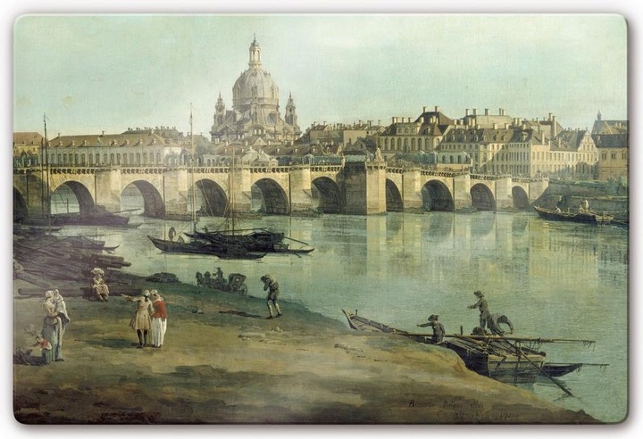 Actual product image Trenddeko Canaletto - Dresden from the right bank of the river Elbe (60 x 40 cm)