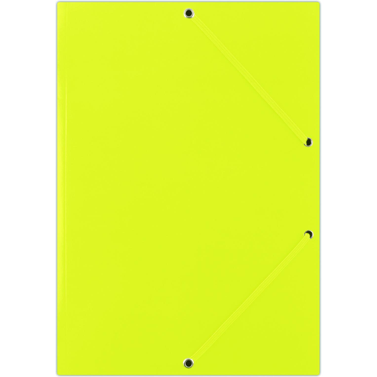 Donau, Raccoglitore, cartellina, cartone, a4, 400g/m2, 3 lembi, giallo