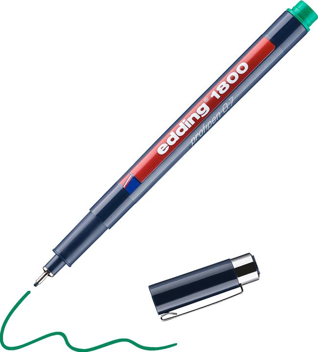 Produktbild Edding Faserzeichner Profipen 1800 (Grün, 0.70 mm, 1 x)