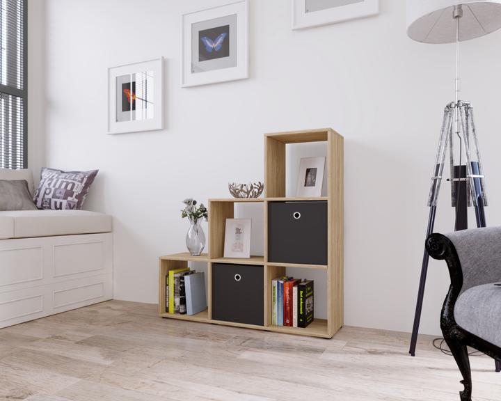 Immagine prodotto VCM Scaffale a piedistallo in legno 6 scomparti Nitas (108 x 29 x 105 cm)