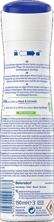 Immagine prodotto NIVEA Miracle Garden spray per fiori di ciliegio (Getto vaporizzato, 150 ml)