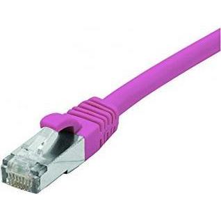 Exertis Connect Patchkabel CAT. 6, F/UTP, PoE, halogenfrei, rosa, 1,0 m Geschirmtes Patchkabel mit Rastnasenschutz (F/UT...