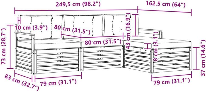 Produktbild vidaXL Outdoor-Sofa