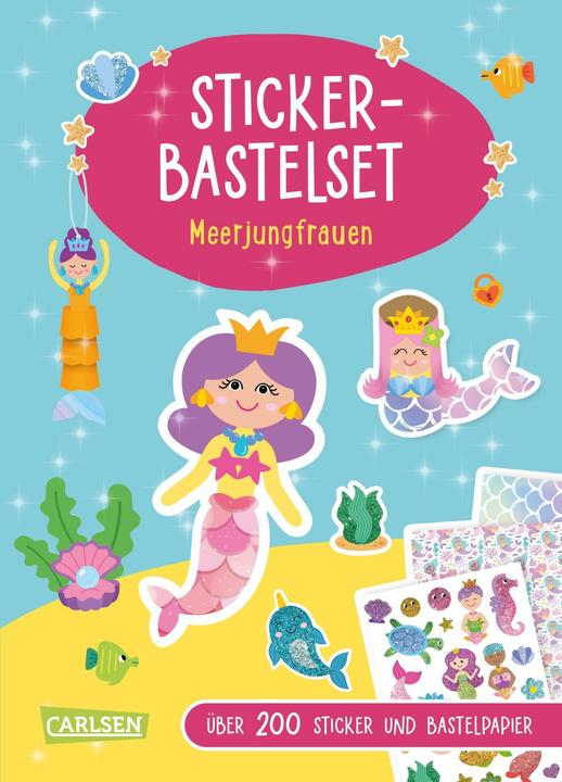 Produktbild Bastelset für Kinder: Sticker-Bastelset: Meerjungfrauen