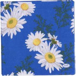 Thumbnail - Duni, Servietten, 20 SERVIETTEN 24X24 DAISY BLUE (20 x, 24 x 24 cm)