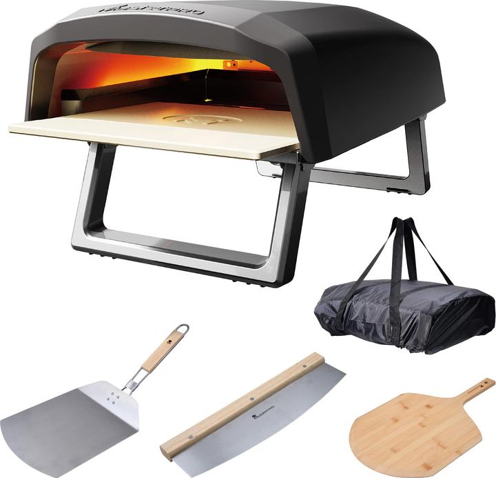 Image du produit MasterPRO Four à pizza Pelle à pizza, coupe-pizza et planche à pizza (Four à pizza à gaz)