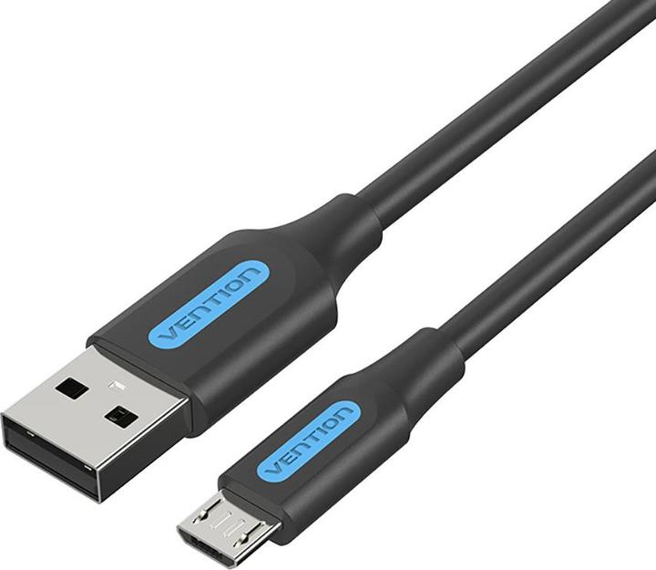 Actual product image Vention USB 2.0 A to Micro-B 3A cable 0.5m COLBD black (0.50 m, USB 2.0)