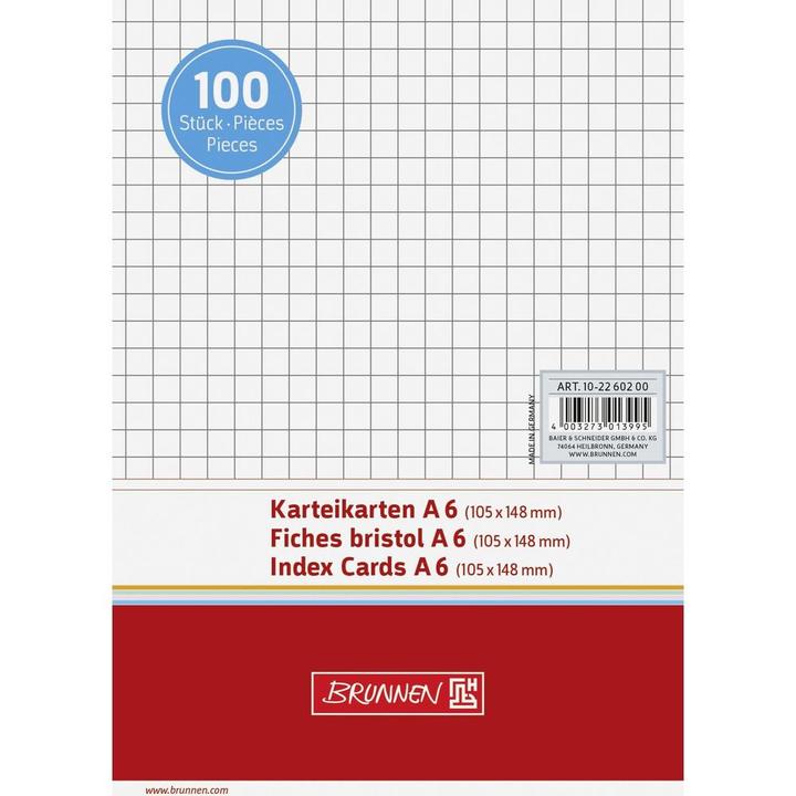 Actual product image Index cards (A6, 180 g/m², 100 x)