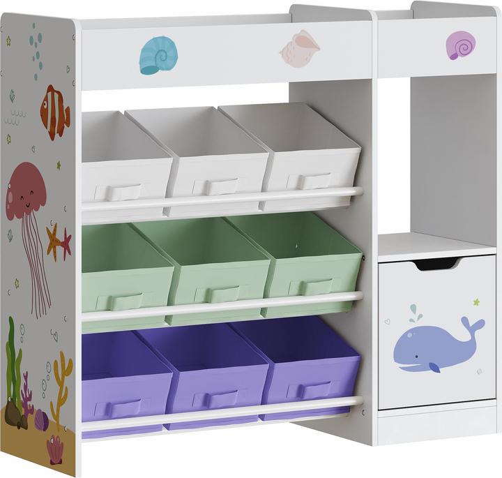 Immagine prodotto En.Casa Kinderregal Søndreland 80x90x30 cm mit Aqua Dream Motiv
