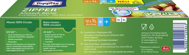 Image du produit Toppits Fermeture éclair (12 x)