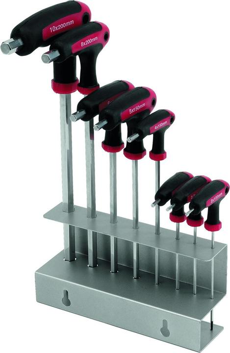 Actual product image Cimco Cross-handle screwdriver set 5 pieces SW3-8, length 150-200 mm, M4-M5-M6-M8-M10 (Allen screw)