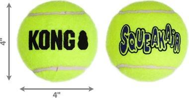 Actual product image KONG Air Squeaker, Ø 10 cm, yellow (Ball toy dog)