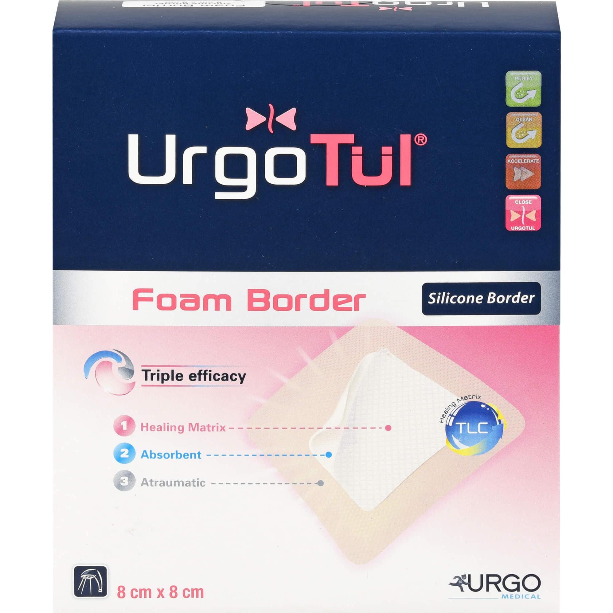 Urgo, Verbandsmaterial, Urgotuel Foam Border 8x8cm