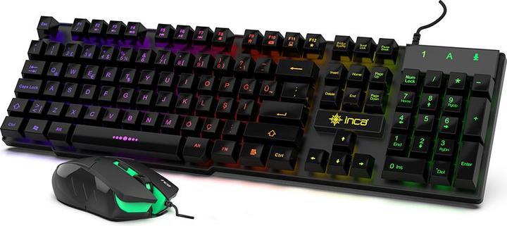 Actual product image Inca Gaming keyboard IKG-448 incl. mouse, RGB, German layout retail (Germany, Cable)