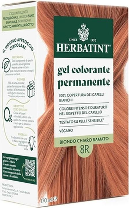 Immagine prodotto Herbatint Permanent Hair Color Gel 8R Light Blonde Copper 170ml - Ammonia-Free (8R Biondo Chiaro Rame)
