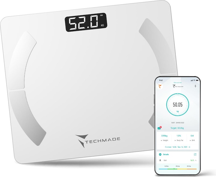 Immagine prodotto Techmade Bilancia Pesapersone Smart Digitale 180kg (180 kg)