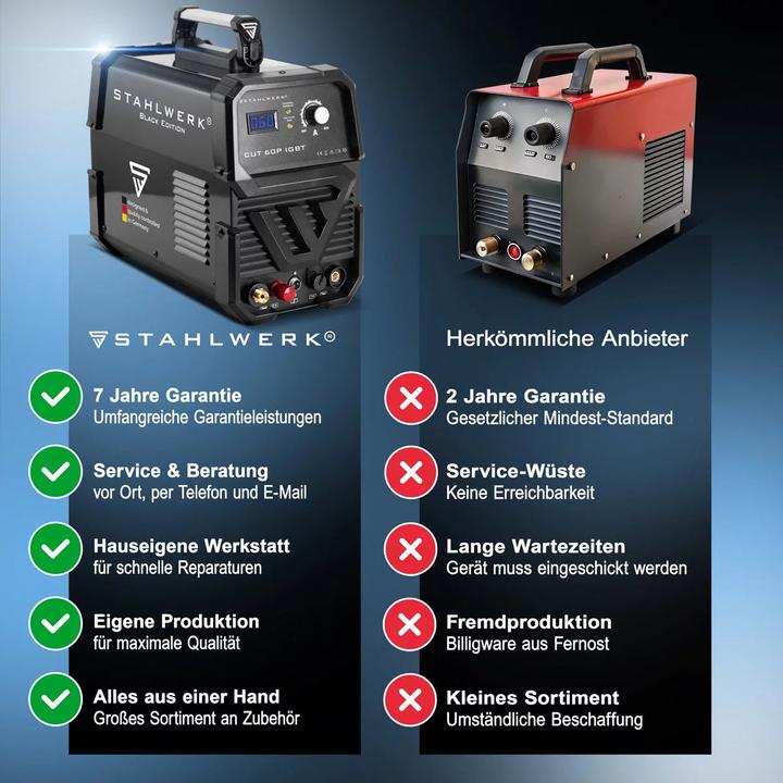 Produktbild Stahlwerk Plasmaschneider CUT 60 Pilot IGBT mit 60 Ampere und Pilotzündung