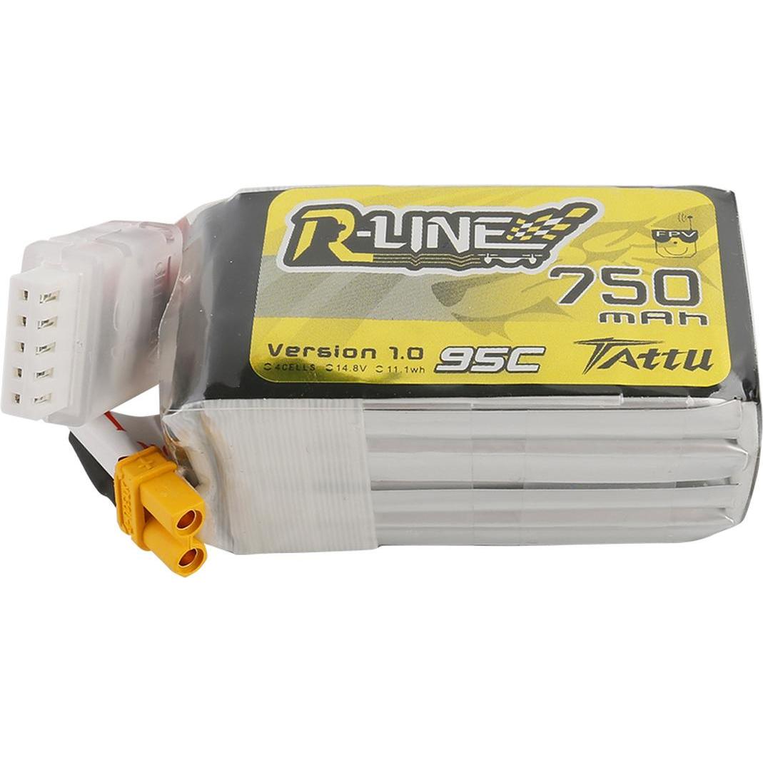 Tattu R-Line 750mAh 14.8V 95C 4S1P JST-XHR Battery (14.80 V, 750 mAh)