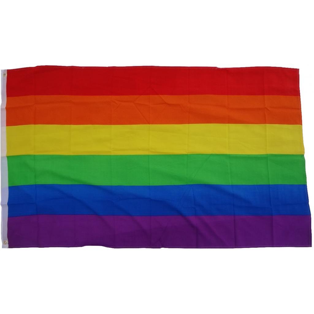 trends4cents, Fahne, XXL Flagge Regenbogen / Frieden 250 x 150 cm Fahne mit 3 Ösen 100g/m² Stoffgewicht