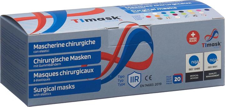 Timask Einweg-Mundschutz Elegance (20 Stk) (Typ IIR, 20 x)