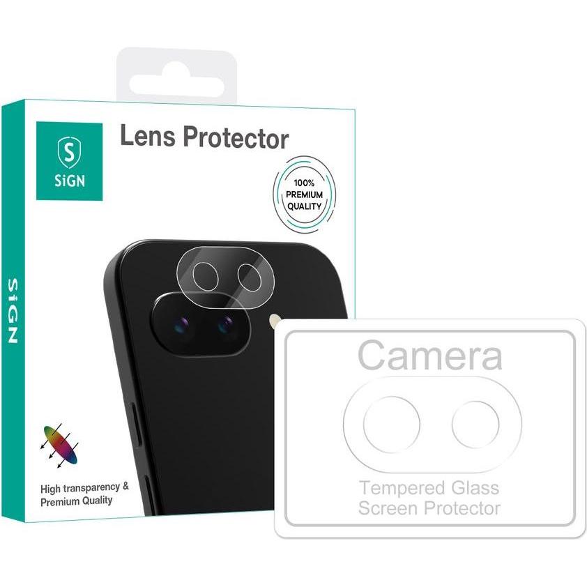 SIGN Tempered Glass Lens Cover for Google Pixel 9A (Google Pixel 9a), Pellicola protettiva smartphone