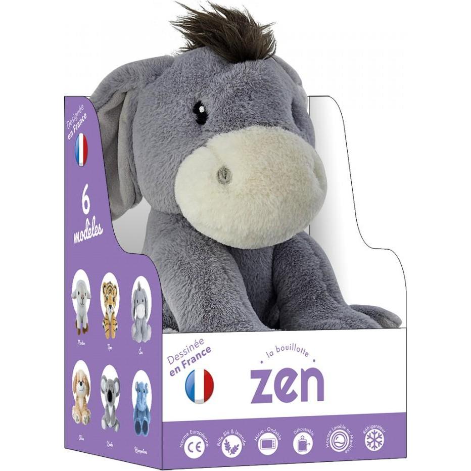 Thumbnail - Zen Kat, Bettflasche, Abnehmbare Plüsch-Wärmflasche 25cm Esel (2 l)