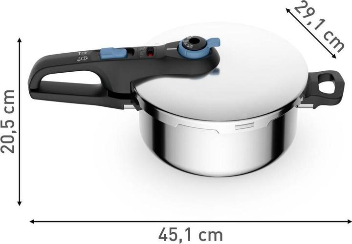 Produktbild Tefal P2580402 Secure Trendy Snelkookpan 4L (22 cm, Dampfkochtopf, Edelstahl)