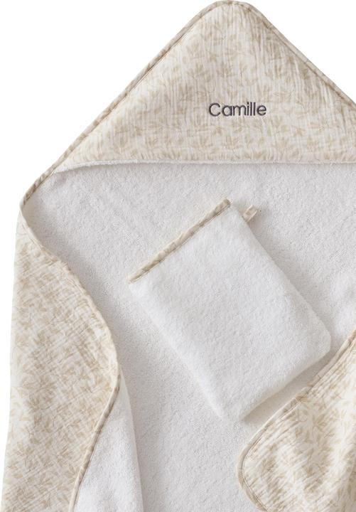 Image du produit Vertbaudet Baby Geschenk-Set: Badetuch & Waschhandschuh HYGGE (80 x 80 cm)