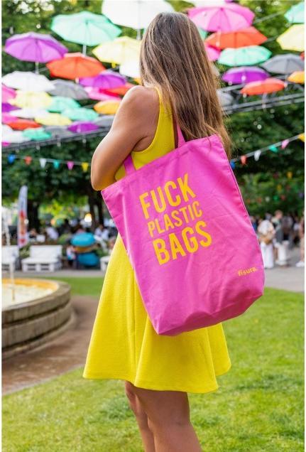 Immagine prodotto Fisura Borsa "Fanculo i sacchetti di plastica" Rosa