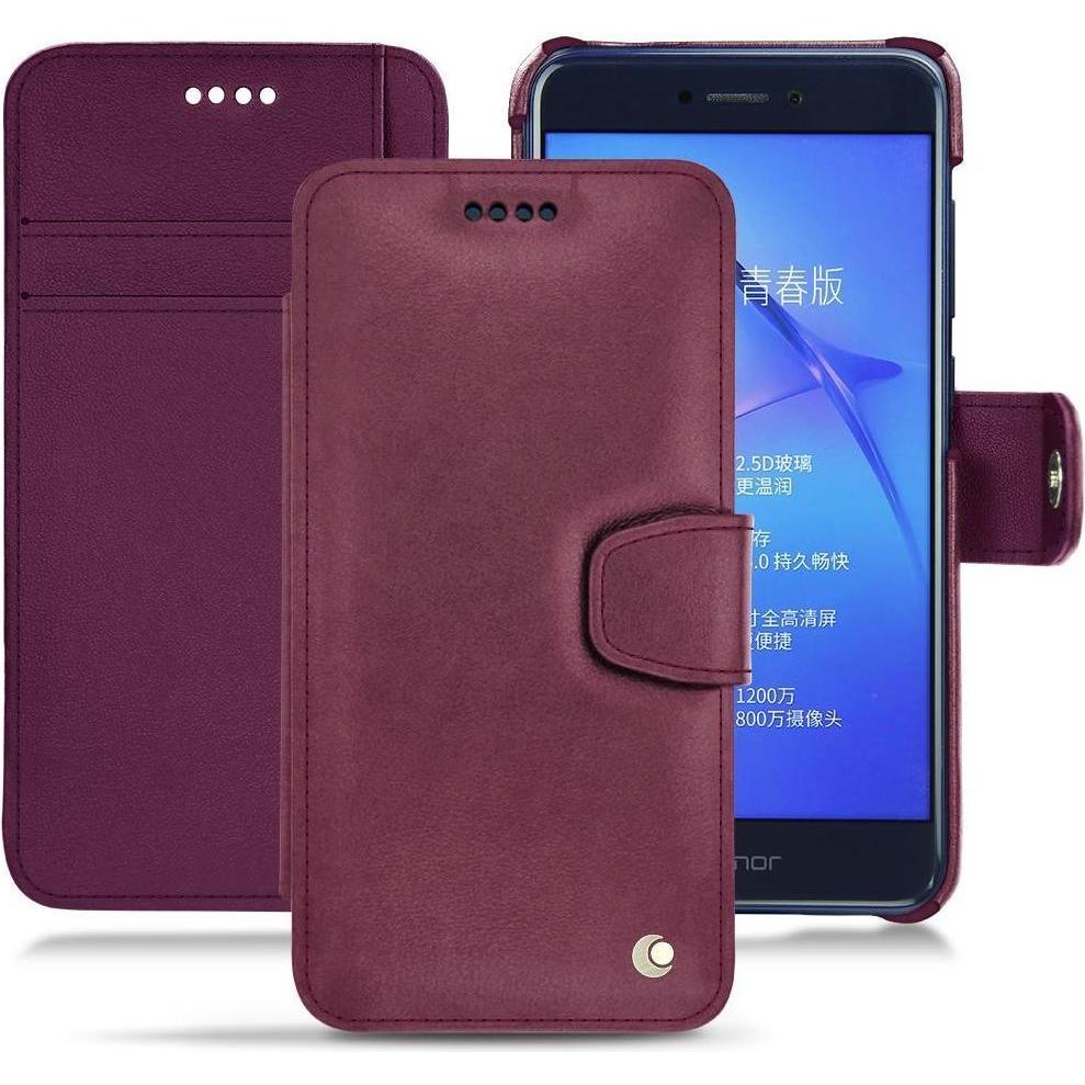 Noreve Lederschutzhülle Wallet (Huawei P8 Lite (2017)), Smartphone Hülle, Violett