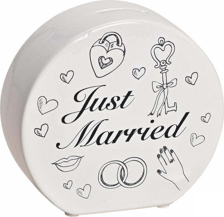 Produktbild G. Wurm Spardose Hochzeitskasse Just Married 5 x 14 x 13 cm