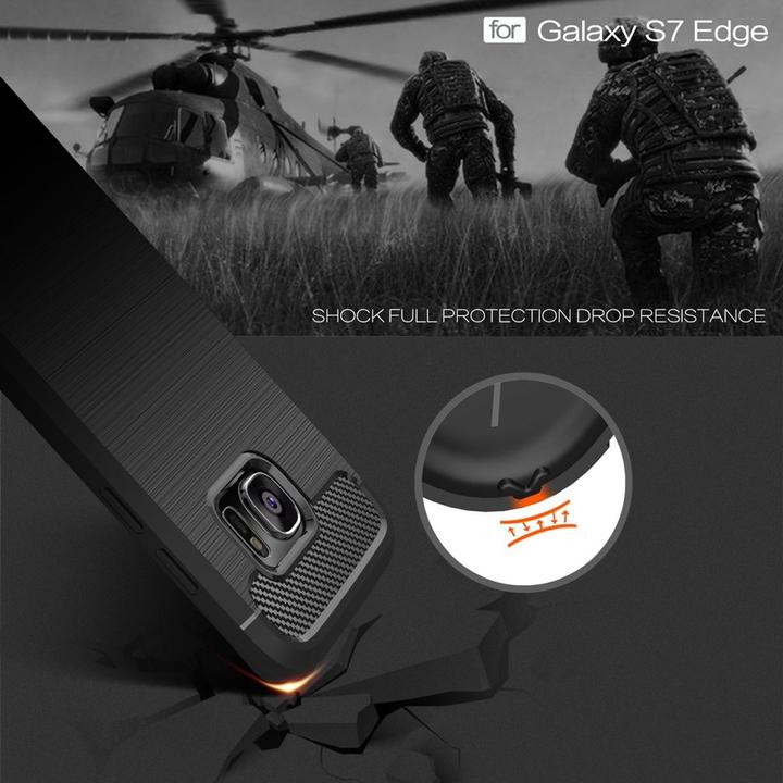 Produktbild König Design Handyhülle für Samsung Galaxy S7 Edge Schutzcase Backcover Bumper Etuis Schwarz (Samsung Galaxy S7 Edge)