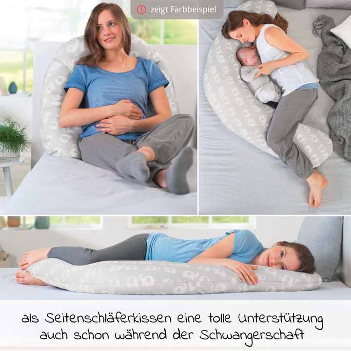 Produktbild Theraline Stillkissen "Das Komfort" mit Microperlenfüllung inkl. Bezug 180 cm (34 cm)
