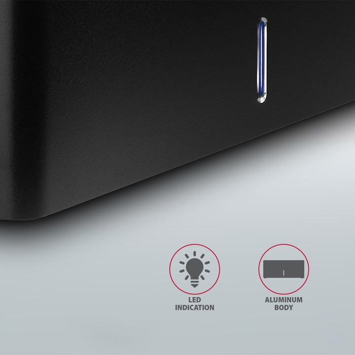 Produktbild Axagon ADSA-SN Speicherlaufwerk-Docking-Station USB 3.2 Gen 1 (3.1 Gen 1) Type-A Schwarz (3.5")