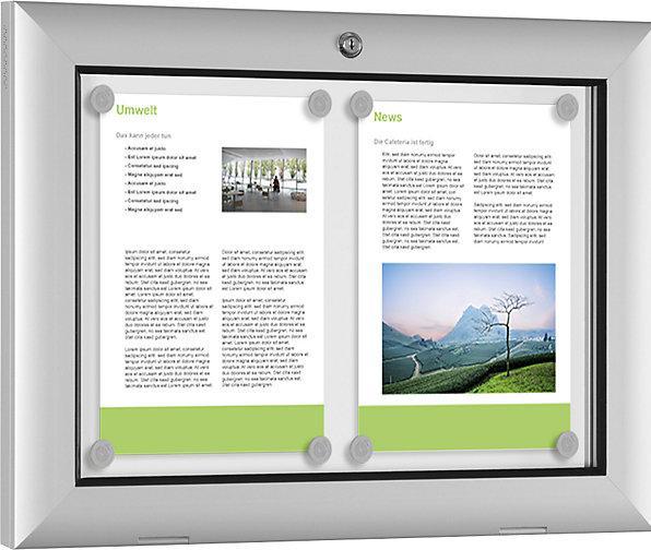 Actual product image kaiserkraft Display case for indoor and outdoor use (Magnet board, 54 x 42 cm)