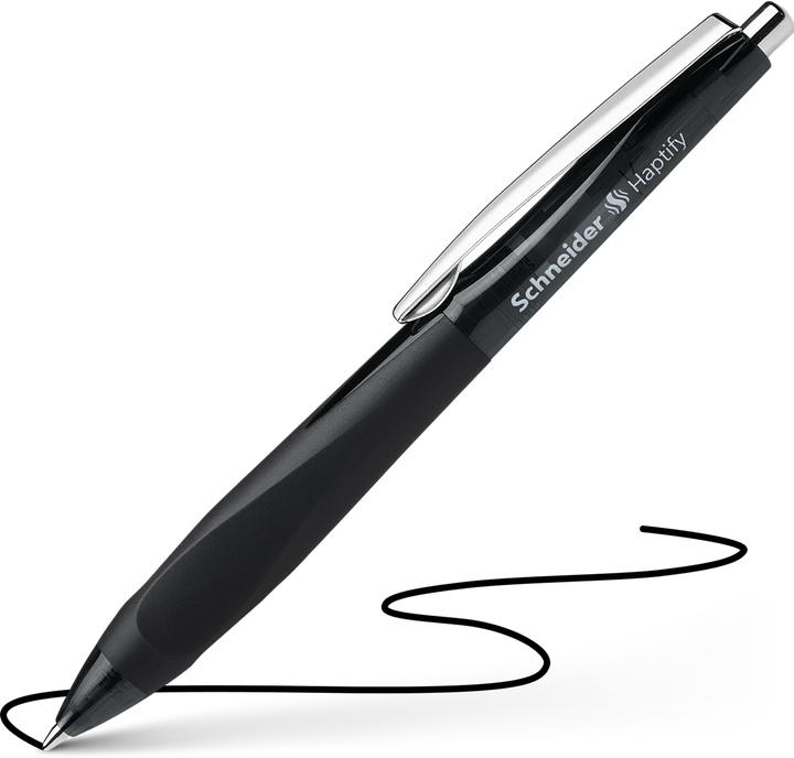 Produktbild Schneider Haptify Clip-on-Einziehkugelschreiber Medium (e) (Schwarz, 1 x)