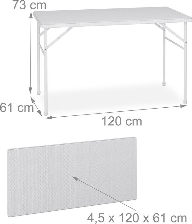 Image du produit Relaxdays Table-jardin-et-bancs (120 cm)