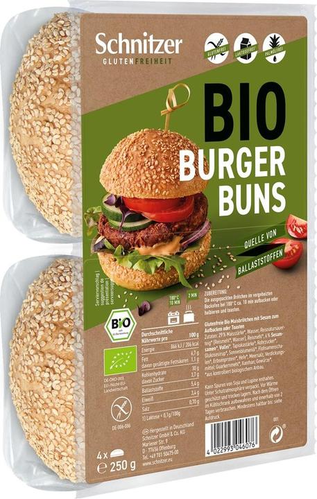 Image du produit Schnitzer Bio Hamburger Buns (250 g)